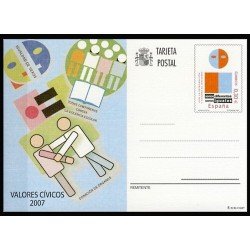 España Spain Entero Postal ( tarjeta ) 176 2007 Valores Cívicos España Spain Entero Postal ( tarjeta ) 176 2007 Valores Cívicos