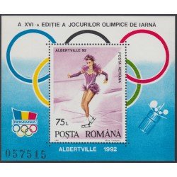 Rumanía Romania HB 215 1992 JJOO Winter Games Deportes patinaje MNH Rumanía Romania HB 215 1992 JJOO Winter Games Deportes patinaje MNH