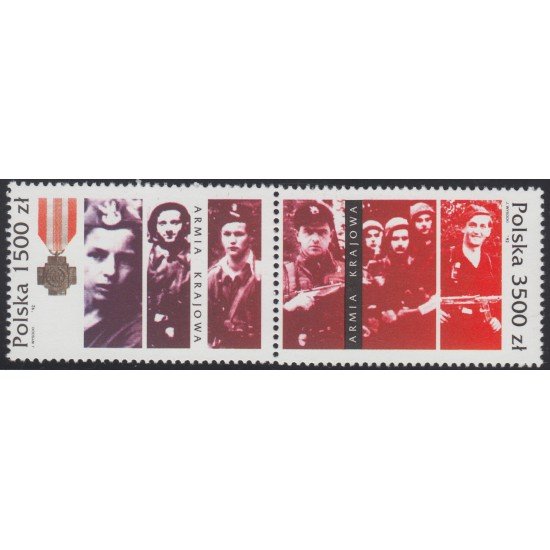 Polonia 3212/13 1992 Año de la Armada del Interior Resistencia Polonesa MNH Polonia 3212/13 1992 Año de la Armada del Interior Resistencia Polonesa MNH