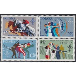 Polonia Poland 2491/94 1980 JJOO Moscú Olympic games - Sports Horse, tiro ... Polonia Poland 2491/94 1980 JJOO Moscú Olympic games - Sports Horse, tiro ...