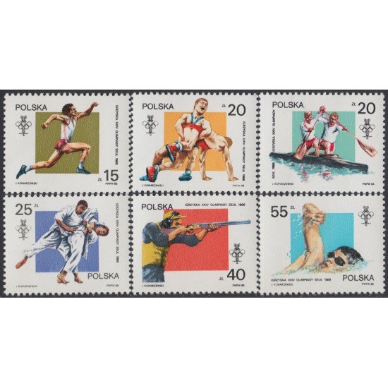 Polonia Poland 2956/61 1988 JJO Seul Olympic games Deportes Sports - MNH Polonia Poland 2956/61 1988 JJO Seul Olympic games Deportes Sports - MNH