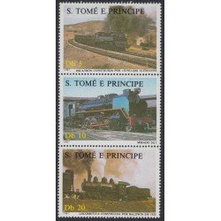 Santo Tomás y Príncipe 890/92 1987 Locomotoras Tren Train MNH Santo Tomás y Príncipe 890/92 1987 Locomotoras Tren Train MNH