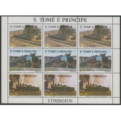 Santo Tomás y Príncipe 890/92 MP 3 series 1987 Locomotoras Tren Train MNH Santo Tomás y Príncipe 890/92 MP 3 series 1987 Locomotoras Tren Train MNH