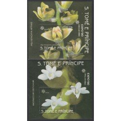 Santo Tomás y Príncipe HB 84/85 1990 Expo 90 Osaka Flora Flowers Orquídeas MNH Santo Tomás y Príncipe HB 84/85 1990 Expo 90 Osaka Flora Flowers Orquídeas MNH