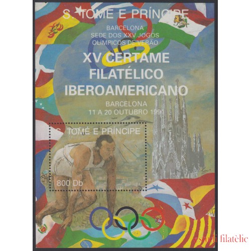Santo Tomás y Príncipe HB 102 JJOO Barcelona 92 Deportes Sports MNH 