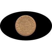 Francia France 20 francos franceses 1856 Napoleon III Moneda Oro Au Francia France 20 francos franceses 1856 Napoleon III Moneda Oro Au