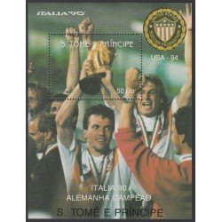 Santo Tomás y Príncipe HB 88 1990 Italia Mundial de fútbol Football MNH Santo Tomás y Príncipe HB 88 1990 Italia Mundial de fútbol Football MNH