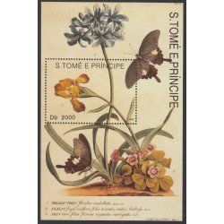 Santo Tomás y Príncipe HB 140 1993 Fauna y Flora Flores Mariposas Flowers MNH Santo Tomás y Príncipe HB 140 1993 Fauna y Flora Flores Mariposas Flowers MNH