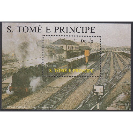 Santo Tomás y Príncipe HB 54 1987 Locomotoras Tren Train MNH Santo Tomás y Príncipe HB 54 1987 Locomotoras Tren Train MNH