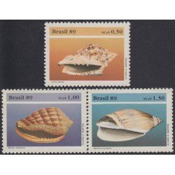 Brasil Brazil 1934A/34C 1989 Fauna marina Conchas marinas Seashells MNH Brasil Brazil 1934A/34C 1989 Fauna marina Conchas marinas Seashells MNH