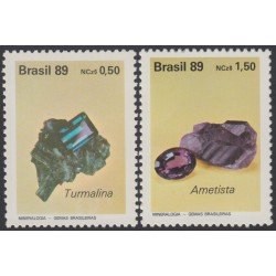 Brasil Brazil 1927/28 1989 Mineralogía Mineralogy Gemmas Gems MNH Brasil Brazil 1927/28 1989 Mineralogía Mineralogy Gemmas Gems MNH