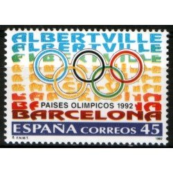 España Spain Emisión conjunta 1992 España-Francia Paises Olímpicos MNH España Spain Emisión conjunta 1992 España-Francia Paises Olímpicos MNH