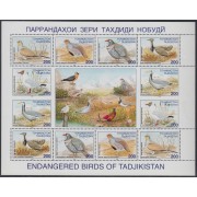 Tadjikistan HB 75/80a 1996 Fauna Pájaros Birds MNH 
