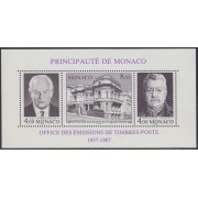 Monaco HB 39   1987 50º Aniv. de la OETP Efigies principescas Oficina postal MNH