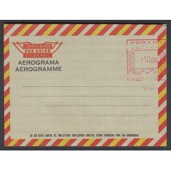 España Aerograma 112 1974/75 Bicolor Franqueo mecánico previamente impreso España Aerograma 112 1974/75 Bicolor Franqueo mecánico previamente impreso