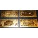Billetes Bañados en Oro 24k United States Estados Unidos de 1$ a 100$ Billetes Bañados en Oro 24k United States Estados Unidos de 1$ a 100$