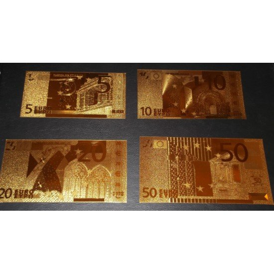 Billetes Bañados en Oro 24k European Unión Unión Europea de 5€ a 500€ Billetes Bañados en Oro 24k European Unión Unión Europea de 5€ a 500€