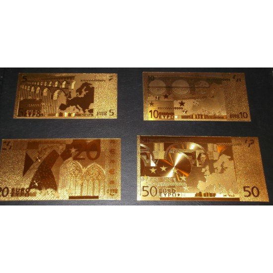 Billetes Bañados en Oro 24k European Unión Unión Europea de 5€ a 500€ Billetes Bañados en Oro 24k European Unión Unión Europea de 5€ a 500€