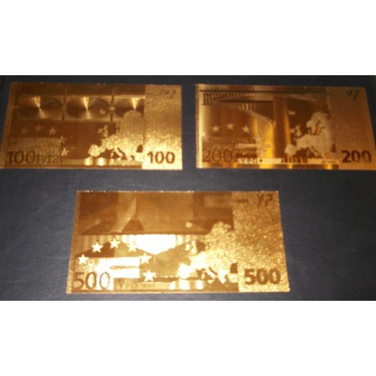Billetes Bañados en Oro 24k European Unión Unión Europea de 5€ a 500€ Billetes Bañados en Oro 24k European Unión Unión Europea de 5€ a 500€
