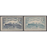 France Francia  299/300 1935 - 1936 Normandie MNH