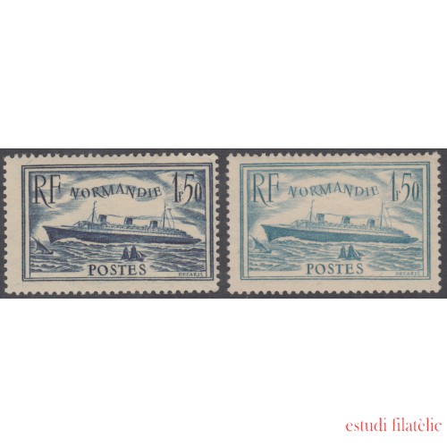 France Francia  299/300 1935 - 1936 Normandie MNH