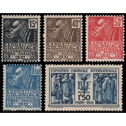 France Francia 270/74 1930-1931 Expo Colonial MNH France Francia 270/74 1930-1931 Expo Colonial MNH