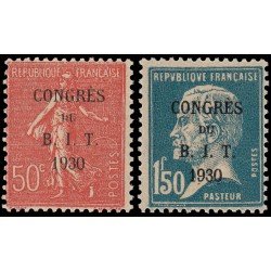 France Francia 264/65 1930 Reunión de la Oficina Internacional de Trabajo MNH France Francia 264/65 1930 Reunión de la Oficina Internacional de Trabajo MNH