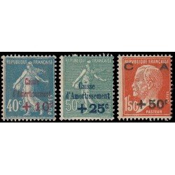 France Francia 246/48 1927 Fondo de amortización MNH France Francia 246/48 1927 Fondo de amortización MNH