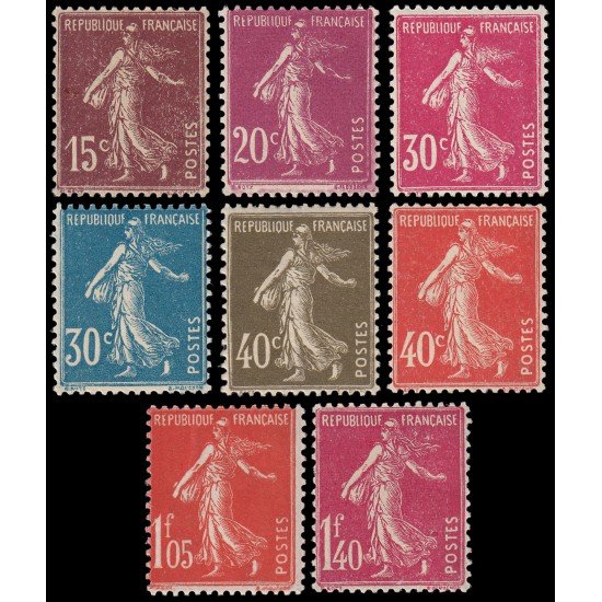 France Francia 189/96 1924-26 Semeuse MNH France Francia 189/96 1924-26 Semeuse MNH
