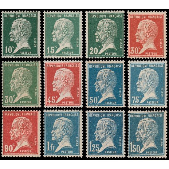 France Francia 170/81 1923-26 Pasteur MNH France Francia 170/81 1923-26 Pasteur MNH