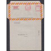 España Aerograma 138 1977/79 Bicolor Doble franqueo mecánico previamente impreso