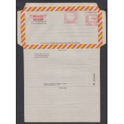 España Aerograma 150 1981 Bicolor Doble franqueo mecánico previamente impreso