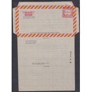 España Aerograma 160 1984/86  Bicolor Franqueo mecánico previamente impreso