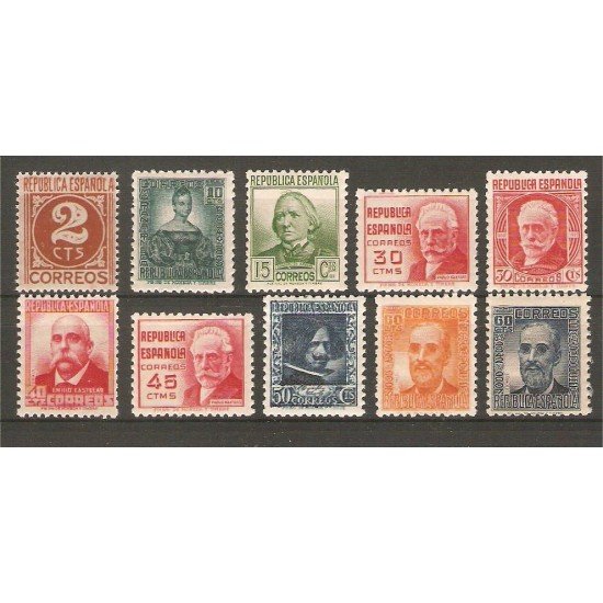 España Spain 731/40 1936/1938 Personajes MNH España Spain 731/40 1936/1938 Personajes MNH