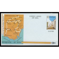 España Aerograma 213 1988 Rutas turísticas Ruta de lo pueblos blancos España Aerograma 213 1988 Rutas turísticas Ruta de lo pueblos blancos