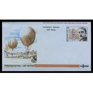 España Aerograma 215 1990 Emilio Herrera, ingeniero Globo Air balloon