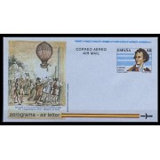España Aerograma 217 1992 II Cent vuelo globo Vicente Lunardi  Air balloon