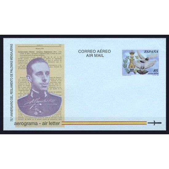 España Aerograma 223 1998 Palomas mensajeras del Ejército Messenger pigeon
