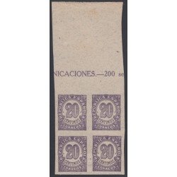 España Spain Variedad 748sa Bl.4 1938 Cifras España Spain Variedad 748sa Bl.4 1938 Cifras