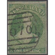 Nueva Zelanda New Zealand Nº 7 1856 Reina Victoria Sello Usado
