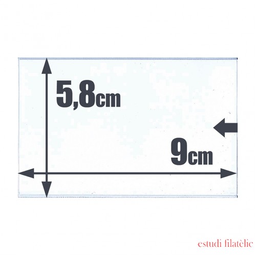 500 bolsas de cristal  5,8 x 9  Targeta teléfono Safi 010541 
