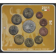 Monedas Euros Italia Cartera 2011 (+ moneda 5 € plata)
