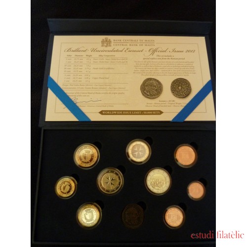 Monedas Euros Malta Cartera 2012 Incluye 2 euros conmemorativa
