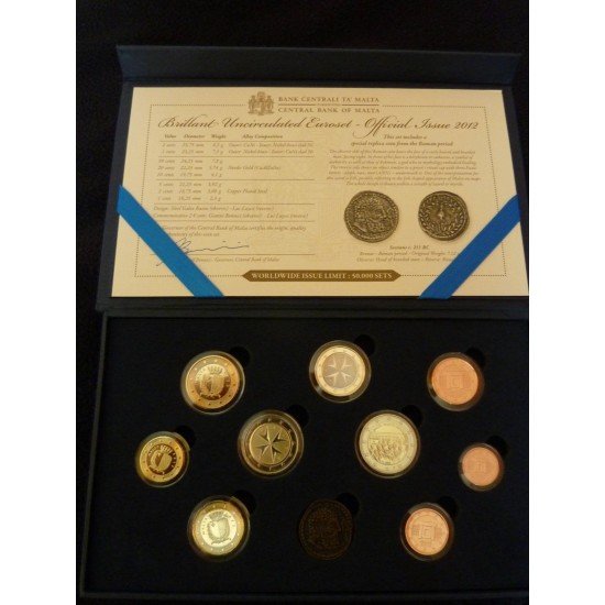 Monedas Euros Malta Cartera 2012 Incluye 2 euros conmemorativa Monedas Euros Malta Cartera 2012 Incluye 2 euros conmemorativa