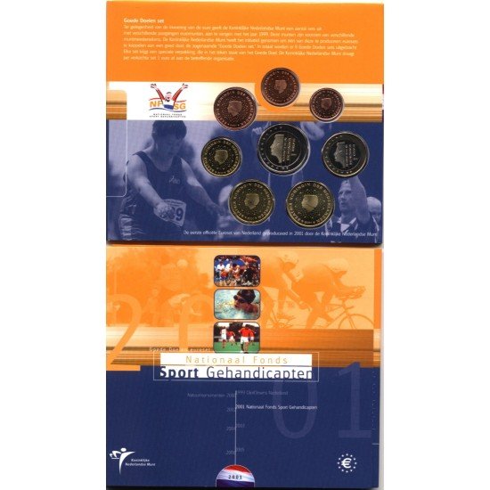 Monedas Euros Holanda Cartera 2001 Monedas Euros Holanda Cartera 2001