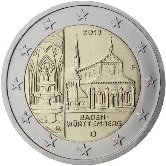 Alemania 2013 2 € euros conmemorativos 2ª Emisión Baden-Württemberg ( 5 monedas ) Alemania 2013 2 € euros conmemorativos 2ª Emisión Baden-Württemberg ( 5 monedas )