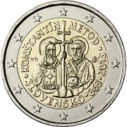Eslovaquia 2013 2 € euros conmemorativos Konstantín y  Metod