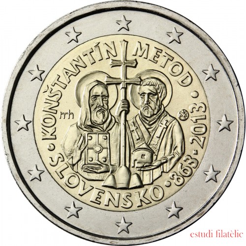Eslovaquia 2013 2 € euros conmemorativos Konstantín y  Metod