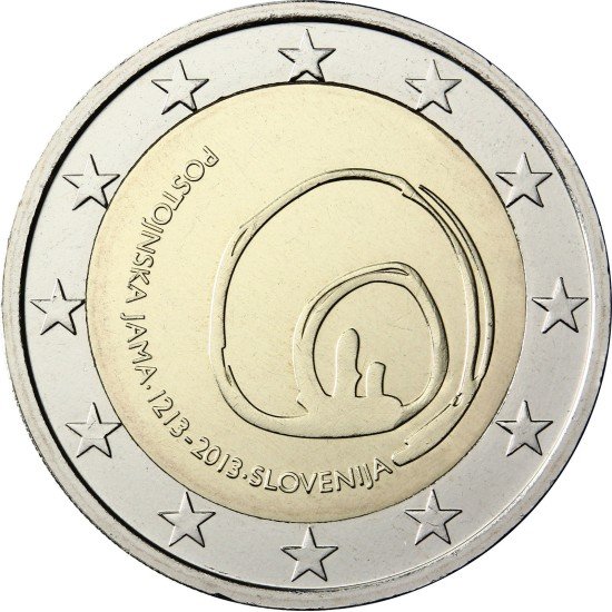 Eslovenia 2013 2 € euros conmemorativos Cueva de Postojna Eslovenia 2013 2 € euros conmemorativos Cueva de Postojna