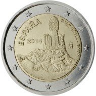 España 2014 2 € euros conmemorativos UNESCO Parque Güell Gaudí